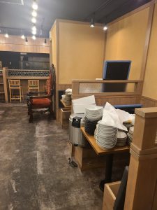 居酒屋店舗床、厨房クリーニング4