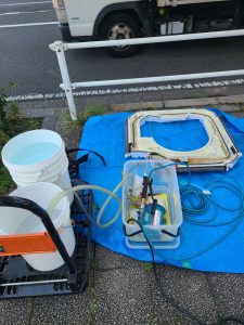 パーソナルジムオープン 業務用天吊りエアコンクリーニング7